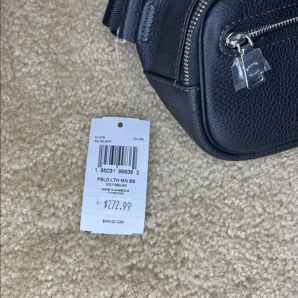 Coach Black Leather Belt Bag